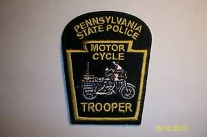 Pennsylvania State Police Motorcycle Trooper Patch
