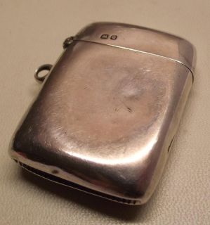   Silver Vesta Case Chatelaine Fob Circa 1865 Makers Mark w A