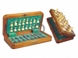 Travel Chess Set Magnetic with Folding Board and Chess Pieces