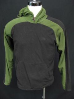 The North Face Chesterton Delta Green Black Mens Fleece Hoodie Jacket 