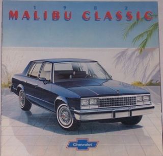 1982 82 Chevrolet Malibu Classic Original Brochure Mint
