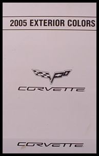 2005 Chevrolet Chevy Corvette Color Paint Chip Brochure