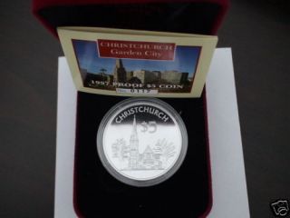 New Zealand 1997 Christchurch Cathedral $5 Silver Proof Coin
