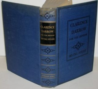 Clarence Darrow for the Defense Irving Stone SIGNED 1st edition