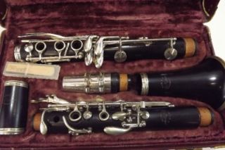  Musical Instrument La Marque Paris France Black Wood Clarinet Case