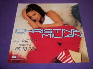 Christina Milian Am to PM 2001 Def Jam Records Promo Poster 12 x 12