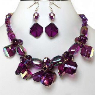  earrings necklace set costume jewelry description chunky necklace set