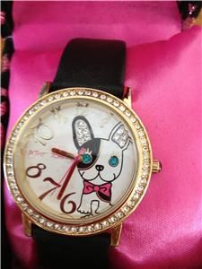 Auth Betsey Johnson Bling Puppy Dog Watch $59 USA Seller