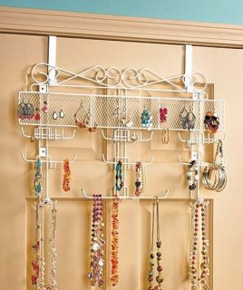 NEW Over Door or Wall Mount Jewelry Holder Display Rack Valet