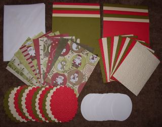 CHRISTMAS CARD MAKING KIT~CHRISTMAS WISHES~UNIQUE DIE CUT & EMBOSSED
