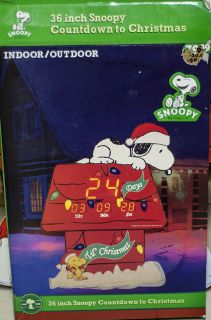 Snoopy Countdown to Christmas Digital 36 Display Timer Indoor Outdoor