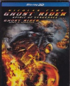 Blu Ray Ghost Rider Spirit of Vengence 3D 3D Slip Cover New