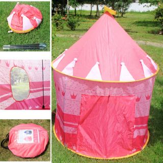 New Portable Folding Kids Play Tent Castle Palace Child Princess Cubby