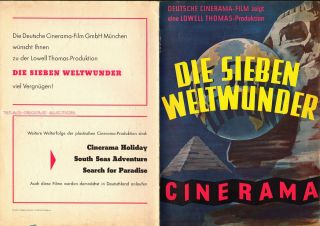 Lowell Thomas Seven Wonders of The World RARE Cinerama German Program