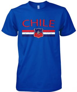 Chile Crest Mens T Shirt Soccer Football Chilean Tee