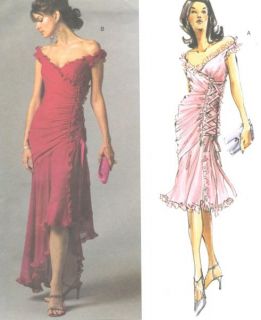 Misses Lined Evening Dress Sewing Pattern Boning Sassoon Vogue