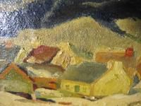 1936 Lucien Lacasse Clarence Gagnon Quebec Peribonka Oil Painting 12 x