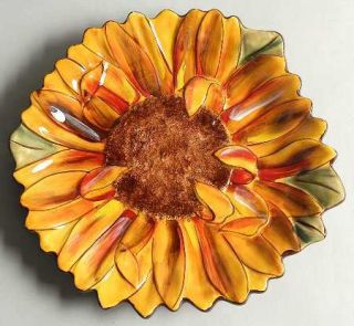 Clay Art Tuscan Sunflower Figural Salad Plate 9002472