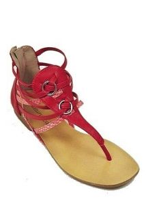 New Naturezza Clarissa Thong Sandals Womens Shoes Red Size 6