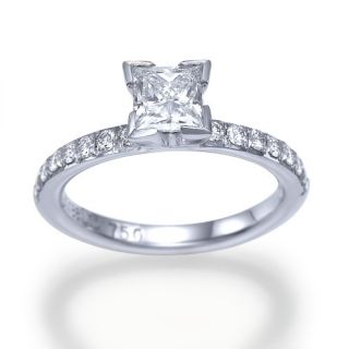 clarity enhanced diamond engagement ring white gold 99009a