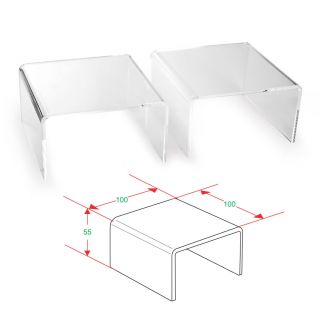 6X Clear Acrylic Riser Stand Shelf Window Counter Display Jewelry