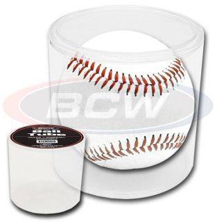 Lot 12 BCW Stackable Baseball Tube Clear Plastic Ball Holder Display