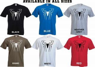 Classic Spiderman Logo T Shirt All Sizes and Colours Superman Batman
