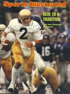 tom clements signed sports illustrated notre dame