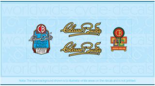 Claud Butler Bicycle Decals Transfers Stickers Set 1