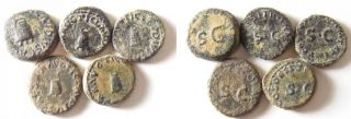  of 5 Ancient Roman Imperial Claudius Quadrans 41 Ad Modius Type