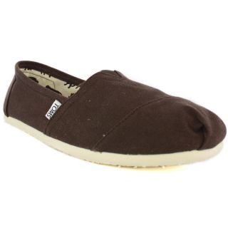 Toms 2A07 Canvas Mens Slip Ons Shoes Chocolate