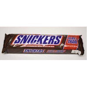 Snickers Slice N Share Chocolate Candy Bar 16 OZ, HUGE , WORLDS