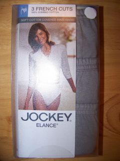 Jockey Elance Combed Cotton Gray French Cuts Choice of Size