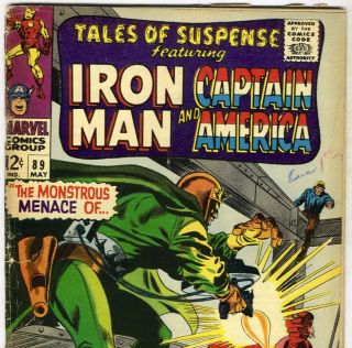 TALES of SUSPENSE #89 Iron Man & Captain America from May 1967 in G/VG