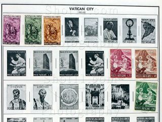 Vatican City Stamps Collection Lot of 42 Mint & Used Stamp Lightly