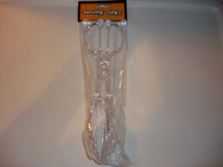  Serving Tongs Holder Spoon Fork Hand Clear Transparent New