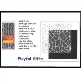 spider web table cover halloween