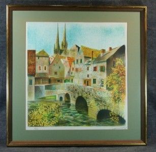 Claude Grosperrin Original, Framed, Signed, Limited Edition Lithograph