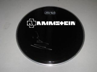 Christoph Doom Schneider Rammstein Signed Drumhead PROOF Made In