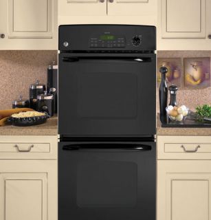 GE 27 Self Cleaning Electric Double Wall Oven Black JKP35DPBB