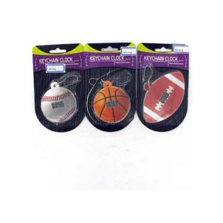 listing is for a wholesale case lot of 144 new sports key chain clocks