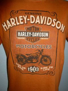 HARLEY DAVIDSON SANTA CLARITA CA Mens OLD ROAD T Shirt Sz L