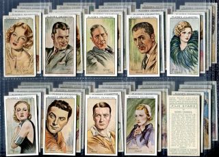Tobacco Card Set John Player Sons Film Stars Actor Actress 1st Series