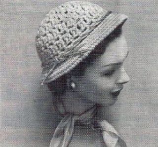 25c Crochet Pattern for Reprint of A Womans Hat Cloche Still Popular