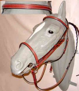 Silver Fox Premium Classic Raised Bridle Chestnut Horse
