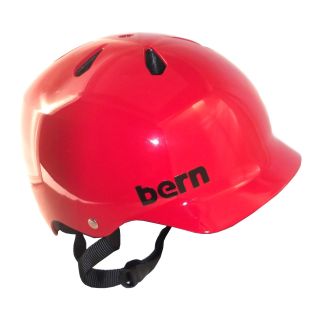 BERN WATTS Summer Helmet Gloss Red EPS MEDIUM Skate Bike NEW