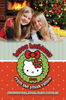 Hello Kitty Holiday Christmas Photo Card Ornament Baby 1st UPRINT 2