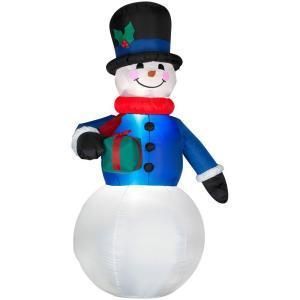 Snowman with Present Christmas Inflatable New
