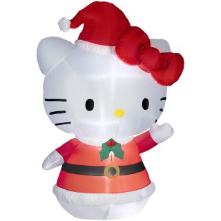 Airblown Inflatable Christmas Hello Kitty Santa 5 5 New