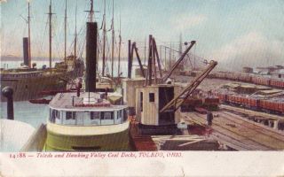 Postcard Toledo Hawking Valley Coal Dock Toledo Oh